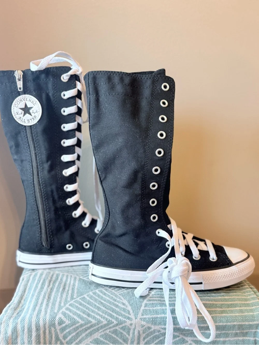 Converse Chuck Taylor All Star Knee High Shoes Youth 1 Black NWOT